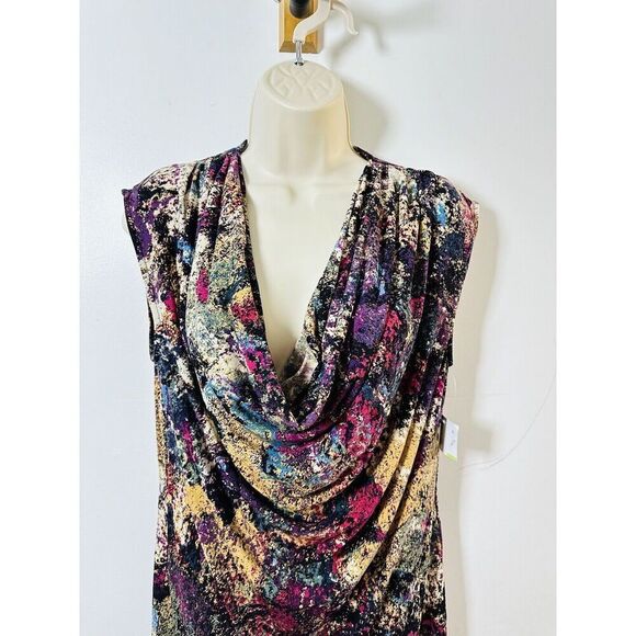 Julie‎ Dillon Dress Size 4 Multicolored Sheath Sleeveless NWT Artsy Abstract - Picture 9 of 14